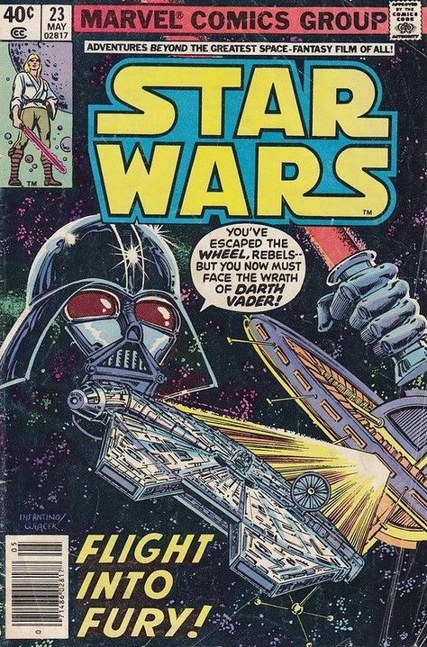 Star Wars Comic Books, Images Pop Art, Star Wars 1977, Comic Poster, Space Fantasy, Star Wars Comics, Fantasy Films, Marvel Comic Books, Star Wars Poster