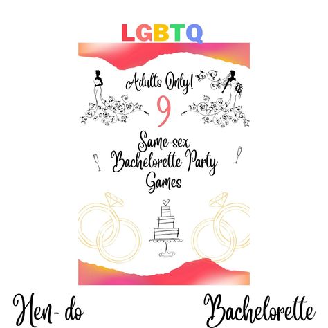 Lesbian Bachelorette Party Ideas, Lesbian Bridal Shower, Groovy Bachelorette, Wedding Party Games, Housekeeping Tips, Bachelorette Games, Bachelorette Party Games, Life Group, Lesbian Wedding