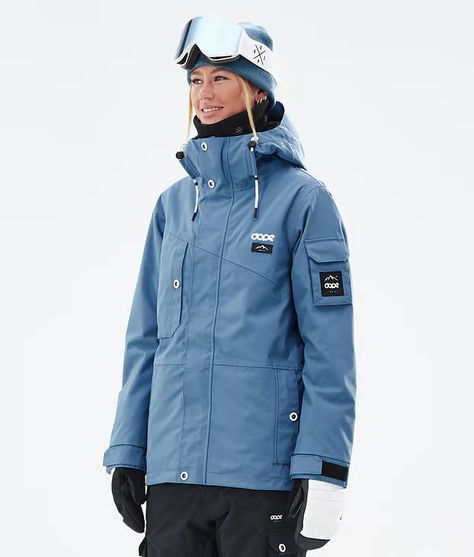 Women's Ski Jackets | Free Delivery | Dopesnow.com Snowboarding Fits, Snowboard Outfit, Snowboard Jacket Women's, Womens Snow Pants, Women Ski Jacket, Layering Hoodies, Snow Boarding, Womens Snowboard, Ski Coat