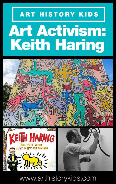 Art Activism: Keith Haring for Kids [Art History Kids] Homeschool Units, Seen Graffiti, Art Activism, History Homeschool, Homeschool Art Projects, Beautiful Murals, Activist Art, Activism Art, Art History Lessons