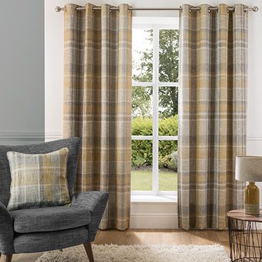 Homeware, Curtains, Bedding & Furniture | Ponden Home Tartan Curtains, Curtains Dunelm, Check Curtains, Dining Room Curtains, Modern And Traditional Decor, Eyelet Curtains, Types Of Curtains, Curtain Sizes, Country Bedroom