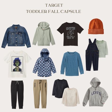 Toddler Boy Capsule Wardrobe, Packing Capsule Wardrobe, Toddler Fall Fashion, Clothing Capsule, Toddler Boy Clothing, Packing Wardrobe, Fall Winter Capsule Wardrobe, Toddler Fall, Winter Capsule Wardrobe