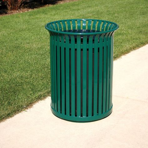 Outdoor Trash Cans, Litter Bin, Waste Container, Garbage Bin, Parking Design, Trash Bins, Outdoor Wicker, Metal Fabrication, Recycling Bins