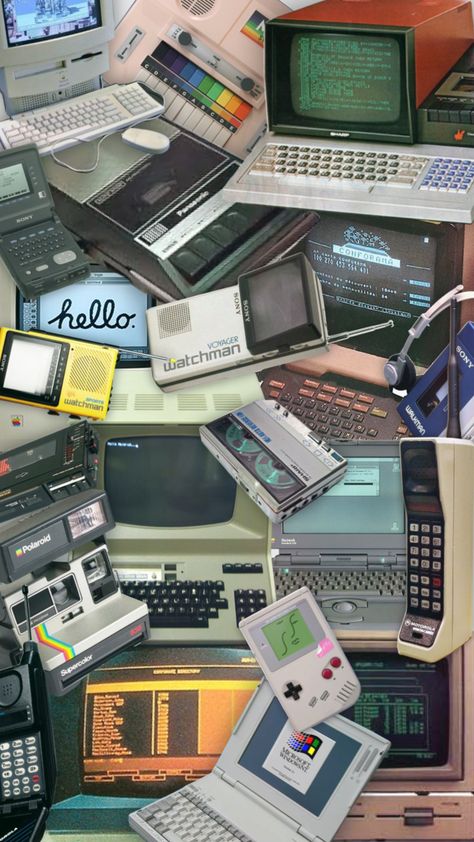 Retro Tech Wallpaper, Technicolour Vintage, Retro Futuristic Technology, 90s Tech Aesthetic, Retro Corporate Aesthetic, 80s Technology Aesthetic, Retrotech Aesthetic, Futuristic Aesthetic Technology, Retro Tech Aesthetic