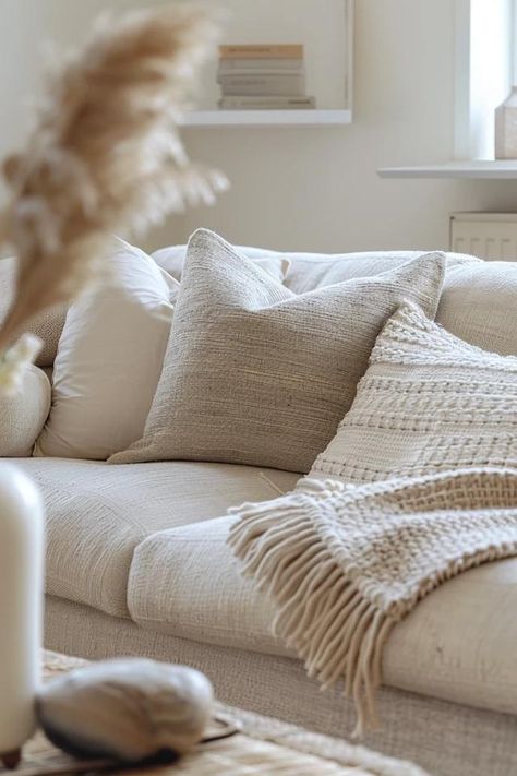 Cream Colored Sofa Room Ideas for Cozy Decor Cream Sofa Throw Ideas, Cream Sofa And Accent Chair, Large Cream Sofa, Cushions For Cream Sofa, Living Room With Cream Sofa, Cream Sofa Decor, Living Room Cream Sofa, Cream Sofa Living Room Ideas, Cream White Living Room