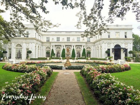 Vintage Mansion, Classical Facade, Newport Mansions, Rosecliff Mansion, Alabama Beaches, Double Staircase, Parisian Life, Grand Homes, Mansions Homes