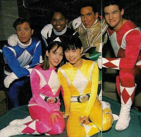 David Yost, Walter Jones, Jason David Frank, Austin St. John, Amy Jo Johnson, and Thuy Trang David Yost, Vr Troopers, Dino Rangers, Amy Jo Johnson, Power Rangers Comic, Jason David Frank, Power Ranger Party, Power Rangers Ninja Storm, Rita Repulsa