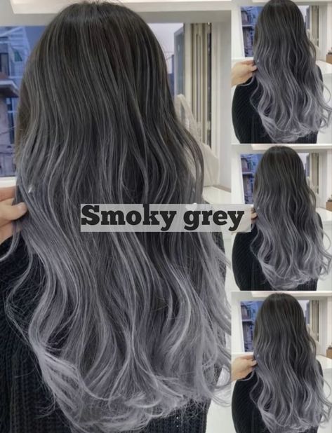 Ash Gray Hair Color, Hair Color Swatches, Black To Blonde Hair, Blue Hair Highlights, Silver White Hair, Korean Hair Color, Hair Color Underneath, Ash Hair Color, Men Hair Color