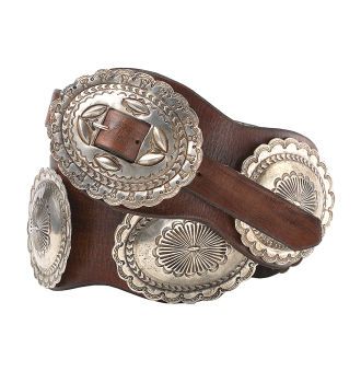 Ralph Lauren Concho Belt Concho Belt, Ralph Lauren Leather, Cowgirl Chic, Ralph Lauren Style, Lauren Brown, Southwestern Jewelry, Brown Leather Strap, Brown Silver, Cowgirl Style