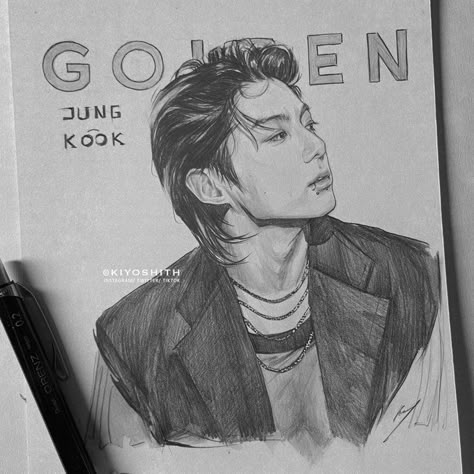 Scetchbook Draws Ideas Pencil, Jungkook Sketches, Jungkook Drawing Sketch, Drawing Of Jungkook, Kpop Fanart Sketch, Jungkook Drawings, Drawing Jungkook, Jungkook Sketch, Kpop Sketch