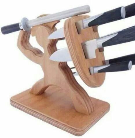 Awesome find! Diy Knife, Knife Stand, Woodworking Supplies, Cnc Projects, Knife Holder, Cool Kitchen Gadgets, Knife Making, Knife Block, Wood Shop