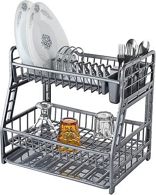 ad eBay - Behold the dish Drainer, a kitchen necessity that little love is wasted on. A dish drainer will most likely end up on your list of worldly possessions whether you have a dishwasher tucked away under your kitchen counter or not. Draining Rack, Draining Board, Kitchen Necessities, Dish Drying Rack, Dish Holder, Plate Rack, Cutlery Tray, Chopstick Holder, Dish Drainers