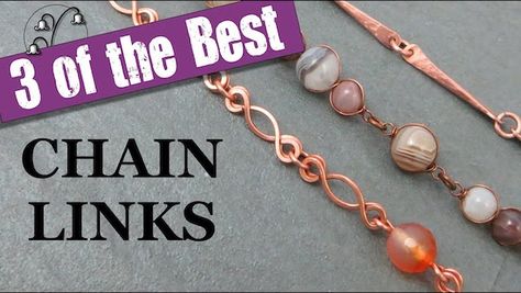 Chain Link Jewelry, New York Girl, Link Jewelry, Wire Wrapped Chain, Wire Wrapped Jewelry Tutorials, Diy Collier, Bijoux Fil Aluminium, Wire Jewelry Tutorial, Diy Wire Jewelry