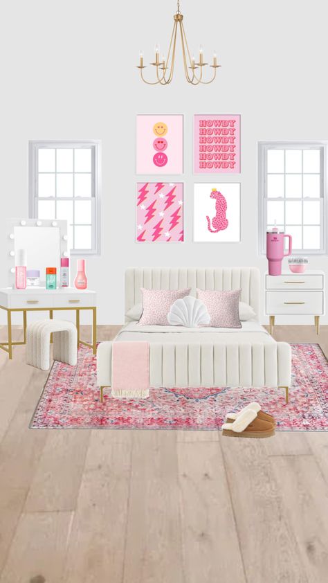 Preppy room inspo💖 Preppy Girls, Preppy Room, Room Inspo, Pink And White, Bedroom, Pink, White