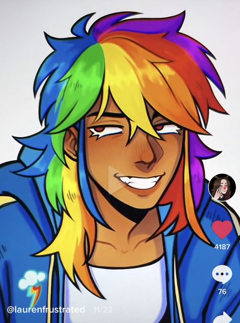 Discord Mlp Human, Rainbow Dash Human Fanart, Male Rainbow Dash, Human Rainbow Dash, Rainbow Dash Fanart, Rainbow Dash Human, Human Mlp, Fluffle Puff, Violent J