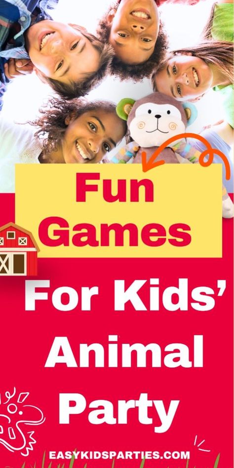 Keep preschoolers entertained with these fun and easy animal-themed party games! Whether it's an animal sound orchestra or a penguin waddle relay, these activities are designed with little ones in mind. Perfect for a birthday celebration, these games are sure to be a hit with kids and parents alike! Zoo Themed Games, Animal Themed Party Games, Animal Party Games For Kids, Animal Themed Birthday Party Games, Animal Themed Games For Kids, Animal Games For Preschoolers, Jungle Party Games For Kids, Jungle Party Games, Animal Games For Toddlers