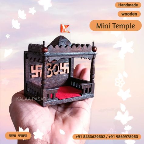 Mini Temple, Small Temple, Bride Photos Poses, Bride Photos, Ganpati Decoration Design, Wooden Wall Shelves, Ganpati Decoration, Photos Poses, Home Design Plan