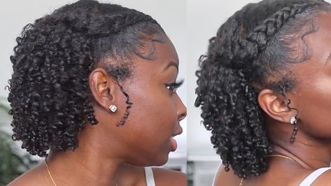 Natural Curly Hairstyles Type 4, Wash And Go Braided Hairstyles, Low Maintance Hairstyles For Black Women, Easy Type 4 Hairstyles, 2 Braids In The Front With Hair Down Natural Hair, Wash And Go Natural Hair Type 4c Short, Protective Styles For Type 4 Natural Hair, Natural Short Protective Hairstyles, Wash And Go Short 4c Hair