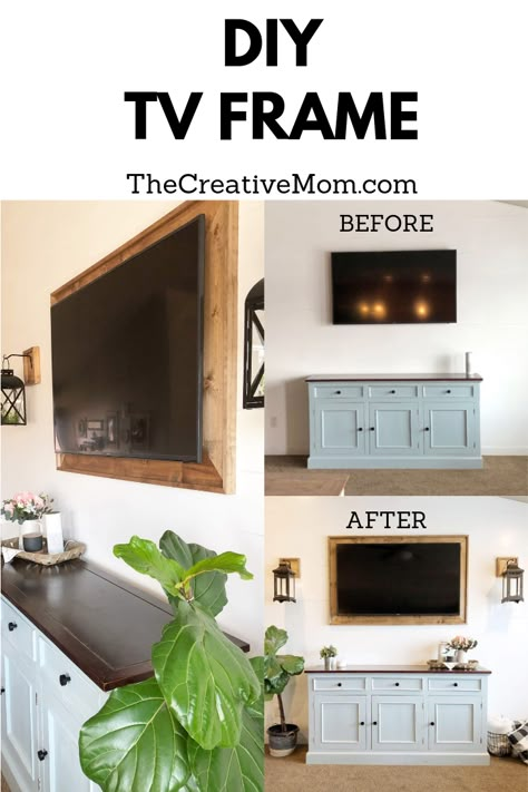 DIY TV frame Diy Tv Frame, Apartment Flowers, Flowers Balcony, Decor Around Tv, Apartment Christmas, Modern Balcony, Apartment Modern, Flat Screen Tv, Tv Wall Decor