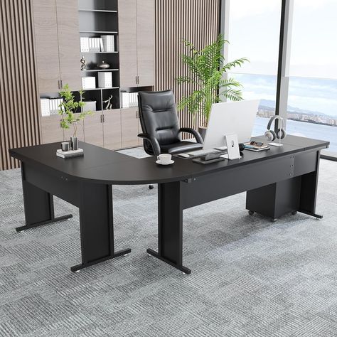 Printer Table, Large Office Desk, L Shaped Office Desk, Functional Office, Large Computer Desk, L Shaped Executive Desk, Executive Office Desk, Home Office Furniture Sets, Corner Computer Desk