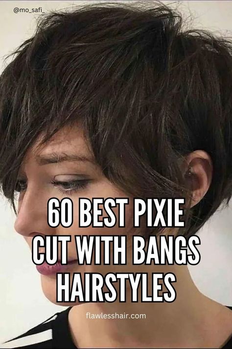 A long pixie cut is a perfect blend of a short pixie cut and a bob haircut. We rounded up the best long pixie cut ideas you must try! Pixie Long Bangs, Pixie Cut With Long Bangs, A Bob Haircut, Long Pixie Cut, Layered Pixie Cut, Messy Pixie Haircut, Pixie Haircut Fine Hair, Cute Pixie Haircuts, Cute Pixie Cuts