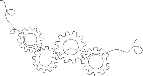 «One continuous line of moving gears wheels. Round wheel metal symbol company logotype template for business teamwork concept. Dynamic single line draw graphic design vector illustration » – значки Canva Gear Wheel Illustration, Gear Illustration, Catalog Cover Design, Gear Drawing, Metal Symbol, Gear Tattoo, Wheel Tattoo, Graphic Design Vector, One Line Tattoo