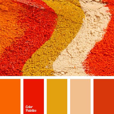 beige, burnt orange, color carrot, color matching, dark tangerine, mustard, ocher, orange monochrome color palette, orange-carrot color, shades of orange, shades of red, yellow monochrome color palette. Mustard And Red Color Palette, Ocher Yellow Color Combinations, Ocher Palette, Color Combinations With Orange, Orange Monochrome, In Color Balance, Flat Bedroom, Monochrome Color Palette, Orange Shades