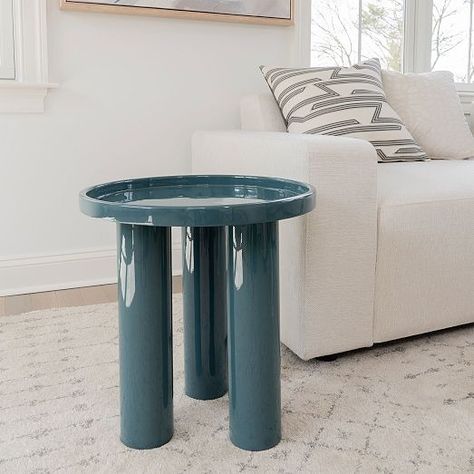 Modern Side Tables & End Tables | West Elm Industrial End Table, Wall Hooks Bathroom, Toilet Accessories Decor, Adjustable Stool, Forging Metal, Table Top Design, Living Room Side Table, Outdoor Cushions And Pillows, Toilet Accessories