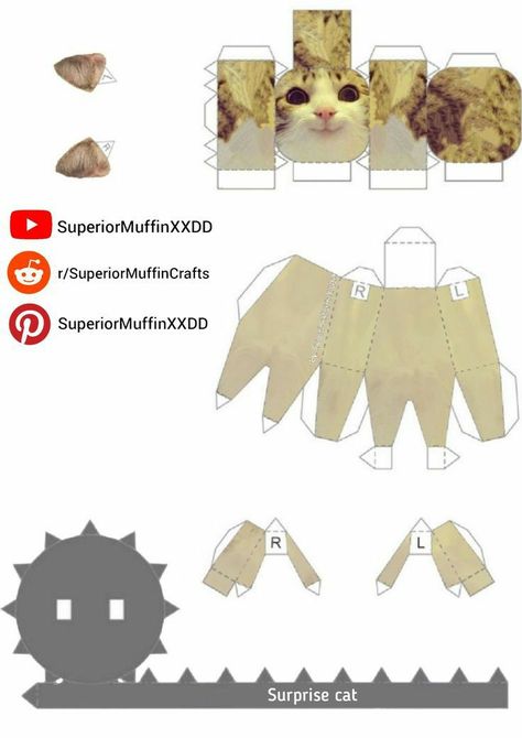 Cat Papercraft, Love Template, Origami Templates, Cat Template, Hanging Craft Ideas, Paper Dolls Diy, Cute Mobile Wallpapers, Paper Toys Template, Hanging Craft