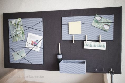 Memoboard - www.paulapuenktchen.de Decorative Cork Board Ideas, Memo Boards, Photo Board, Memo Board, Furniture Hacks, Home Organisation, Easy Home Decor, Diy Organization, Room Organization