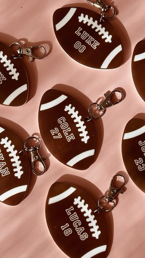 Football End Of Season Gifts For Players, Football Goodie Bags For Players, Football Team Gift Ideas, Football Goody Bag Ideas For Players, Football Team Treats, Football Goody Bags, Senior Football Gifts, Football Bag Tags, Team Mom Football