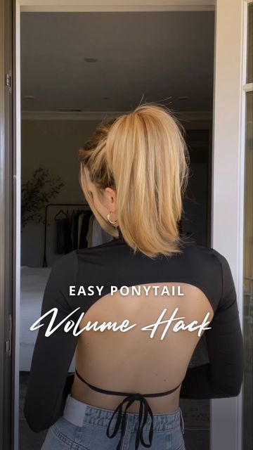 Shoulder Length High Ponytail, How To Wear A High Ponytail, How To Make A High Ponytail Hair Hacks, Inverted Ponytail Hairstyles, Smooth High Ponytail, How To Make Pony Tail Look Fuller Pony Tails, High Ponytail Fine Hair, Barbie Ponytail Short Hair, High Ponytail Volume