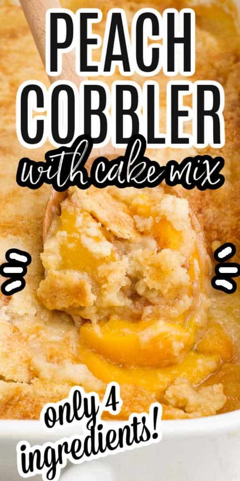 Peach Cobbler with Cake Mix Can Peach Cobbler, Cake Mix Peach Cobbler, Canned Peach Cobbler Recipe, Peach Cobbler Dump Cake, Fresh Peach Cobbler, Cobbler Recipes Easy, Easy Peach Cobbler, Easy Peach Cobbler Recipe, Peach Dump Cake