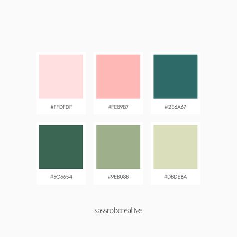 Pink & green together always reminds me of spring ✨ Pink And Green Bakery, Soft Pink And Green Color Palette, Pink And Green Graphic Design, Pink Green Colour Palette, Pink And Green Mood Board, Green And Pink Branding, Pink Green Branding, Green Pink Color Palette, Green And Pink Palette