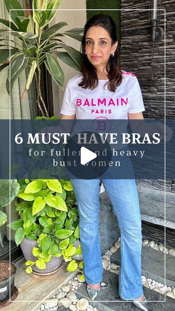 Shikha K | Personal Stylist | Style Coach | Personal Shopper on Instagram: "SHARE this reel with a friend who struggles finding the right bra for their heavy bust concern, and SAVE it if you’re always wondering WHAT IS MY CORRECT BRA TYPE🤌🏼  This is the ONLY bra guide you’ll ever need!   Tell me ladies, do you also struggle with finding the right bra for your body? You’re at the right place!  Book a 1:1 consultation with me today and let’s help you feel good inside out, literally!  Follow @vanityunapologetiq_stylist for more fashion and style tips 👀 . . . . . . . . . . . Busty women bra size, big bust bra, heavy bust fashion, women’s innerwear sizing, T-shirt bra, minimiser bra, bandeau bra, strapless bra, sports bra, high support sports bra for women, what to wear #personalstylist #fas Bra For Heavy Bust, Bra Guide, Bra For Women, Women Bra, Minimiser Bra, Style Coach, Bandeau Bra, Big Bust, Bra Types