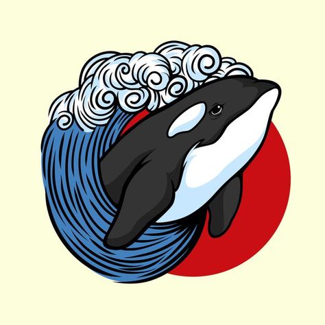 Whales Art, Whale Pictures, Whale Logo, Whale Art, Orca Whales, Killer Whale, Coloured Pencils, Killer Whales, Maleficent