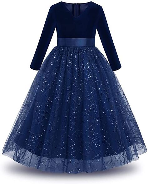 Long Sleeve Velvet Gown, Girls Velvet Dress, Party Wear Gown, Formal Ball Gown, Kids Frocks Design, Sequin Bridesmaid Dresses, Kids Gown, Kids Fashion Dress, Kids Designer Dresses