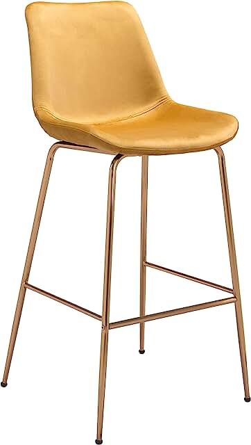 Amazon.com: Zuo Modern Bar Stools Gold Bar Stools, Bar Height Chairs, Counter Chair, Maximalist Design, Counter Height Chairs, American Signature Furniture, Value City Furniture, Counter Chairs, Gold Legs