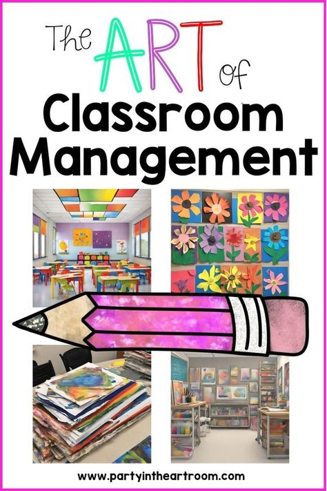 The Ultimate Guide to Classroom Management for Creative Classrooms Art Teacher Classroom Management, Elementary Art Classroom Management, Art Class Behavior Management, Art Classroom Decor Ideas, Elementary Art Classroom Decor, Art Classroom Rules, Teaching Art Elementary, Art Classroom Organization, Classroom Management Ideas