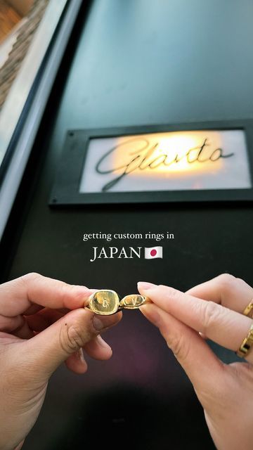 VANESSA | foodie & lifestyle on Instagram: "✨Getting custom rings in Japan 🇯🇵✨ A cute souvenir, self-care day or date idea in Japan is to design your own handmade ring 💍 You can drop by the store and design your own ring and have it completed within about 10 mins (no reservation required), or you can book a workshop and have a unique own ring-making experience where you use tools to sculpt your own ring. There are multiple locations including Tokyo, Osaka, Kyoto, Kanagawa, Nagano, Saitama and Hiroshima. 📍Glänta, Osaka #glanta #glantaosaka #japan #japantravel #japanfoodie #foodie #sydneyfoodie #whattodoinjapan #customring #couplerings #dateideas #tokyo #osaka #osakatravel #tokyotravel #travelgram #travellife #travelvlog #vlog #japaneats #japanlife #ring #gold #jewellery #ringmaking Things To Get In Japan, Tokyo Osaka, Self Care Day, Date Idea, Design Your Own Ring, Ring Making, Tokyo Travel, How To Make Rings, Travel Vlog