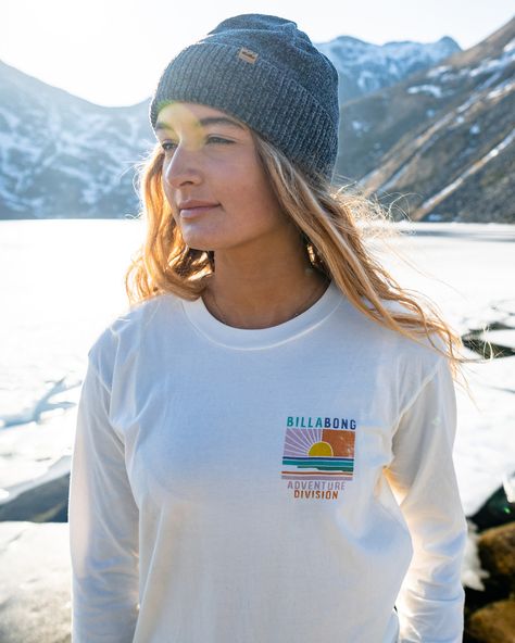 Boundary - Mock Neck Fleece for Women | Billabong Billabong Tshirt, Billabong Clothing, Billabong Women, White Caps, Women Beach, California Coast, Long Sleeve Tee Shirts, How To Dye Fabric, Premium Fabric