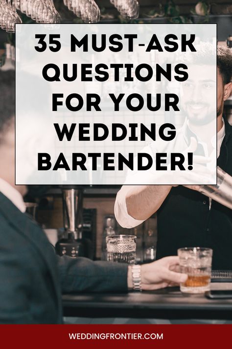 Ensure your wedding's drink service is flawless. Arm yourself with these 35 essential questions to ask your bartender before the big day. Cheers to impeccable planning! #WeddingBartender #WeddingPlanning #BartenderQuestions #WeddingBar Wedding Bartender Outfit, Wedding Bartender, Bartender Outfit, Business Checklist, Essential Questions, Wedding Drink, Wedding Planning Checklist, Wedding Bar, Questions To Ask