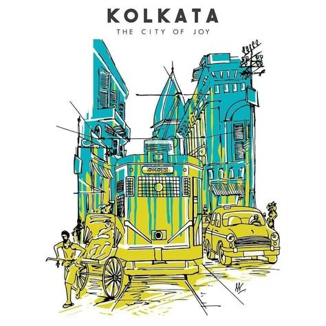 Kolkata | City illustration, Indian illustration, Vintage poster design Kolkata City Drawing, Kolkata City, Illustration Indian, India Poster, Bengali Art, Indian Illustration, City Silhouette, Vintage Poster Design, City Drawing