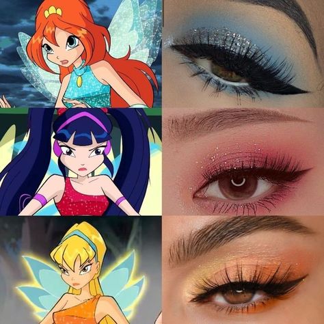 Musa Makeup, Musa Cosplay, Bloom Costume, Winx Halloween, Winx Club Inspired Outfits, Club Inspired Outfits, Bloom Makeup, Stella Makeup, Raf And Sulfus