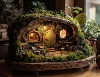 Oct 14, 2023 - This Pin was discovered by Laura Greenlee. Discover (and save!) your own Pins on Pinterest Casa Hobbit, Fairy Tree Houses, Fairy House Crafts, Fairy House Diy, Fairy Garden Designs, Fairy Garden Crafts, Faeries Gardens, Fairy Tree, Fairy Crafts