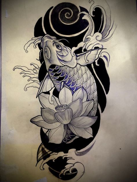 Koi Fish Tattoo Forearm, Pez Koi Tattoo, Tato Nama, Coy Fish Tattoos, Japanese Hand Tattoos, Japanese Koi Fish Tattoo, Tatoo 3d, Water Lily Tattoos, Geisha Tattoo Design