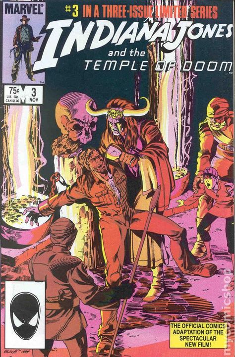 Temple Of Doom, Doom 3, Indiana Jones Adventure, 1984 Movie, Silver Age Comics, Marvel Comic Books, Marvel Entertainment, Classic Comics, Comic Movies