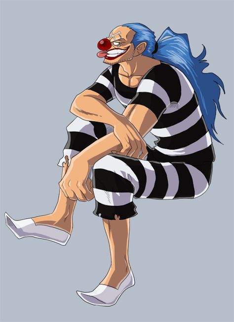 Buggy the Clown - Impel Down by peachiekeenie One Piece Buggy The Clown Fanart, Buggy Without Nose One Piece, Buggy The Clown Official Art, Captain Buggy, Buggy Wuggy, Buggy The Clown Sitting, Buggy The Clown, Lined Art, Buggy Impel Down