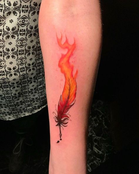 Phoenix Feather Tattoo Ideas Feather Flame Tattoo, Tattoo Ideas Rebirth, Phoenix Feather Tattoo Men, Feather Fire Tattoo, Fire Feather Tattoo, Pheonix Feather Tattoo For Women, Phoenix Ashes Tattoo, Rise From The Ashes Tattoo, Fenix Bird Tattoo