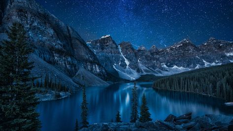 Huge wallpaper dump! Windows 10 lock screen images - Imgur Banda Aceh, Moraine Lake, Image Nature, Banff National Park, The Night Sky, Alam Yang Indah, Semarang, Pretty Places, Amazing Nature